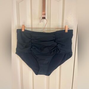 Torrid Ruched High-Waisted Swim Bottoms